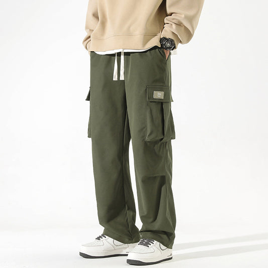 Straight Multi-pocket Casual Pants For Boys