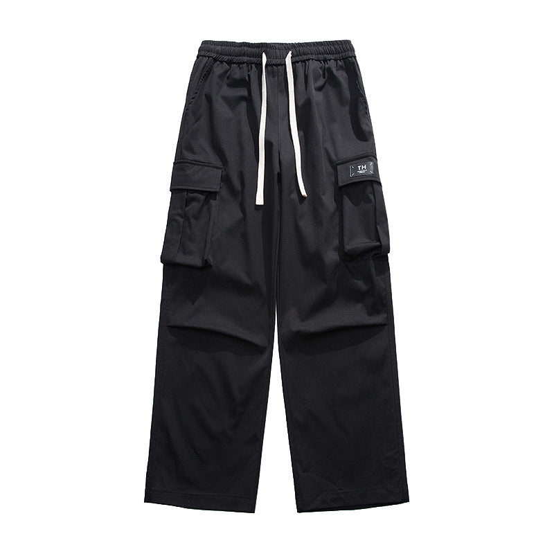 Straight Multi-pocket Casual Pants For Boys