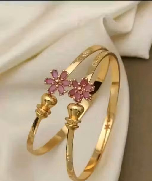 Premium Fancy Gold Plated Adjustable Kadli Bangles