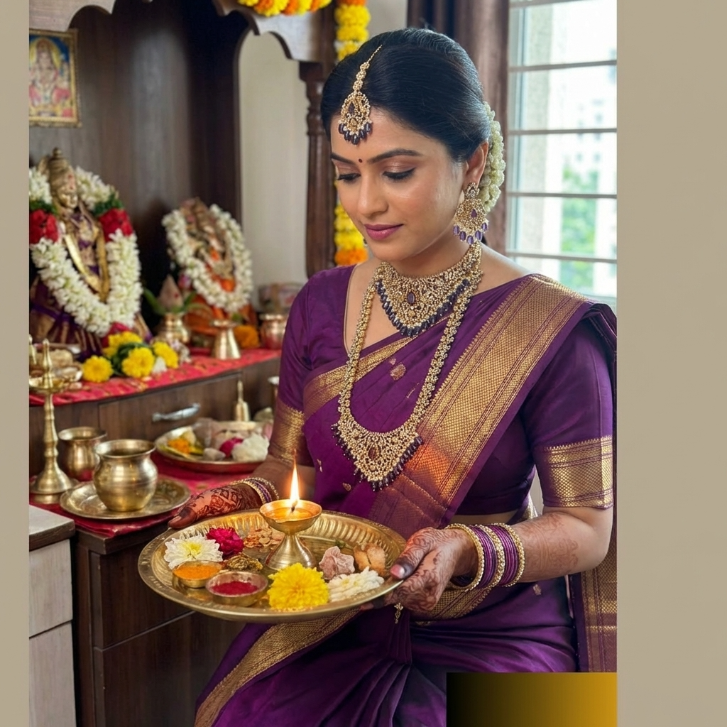 Royal Amethyst Kundan Bridal Jewelry Set – Luxury Necklace, Earrings & Statement Accessories