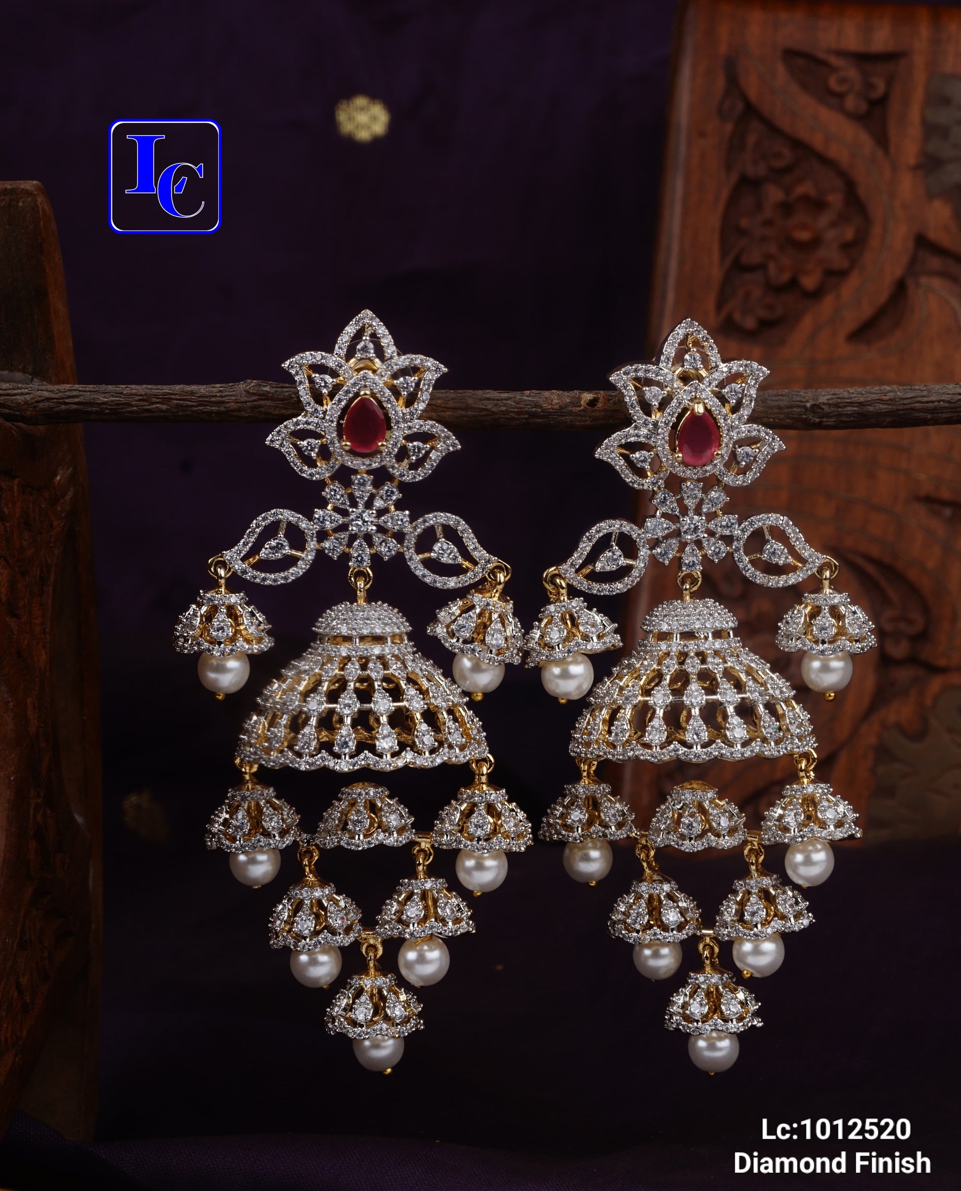 Royal Elegance Diamond Finish Earrings - TheFindify