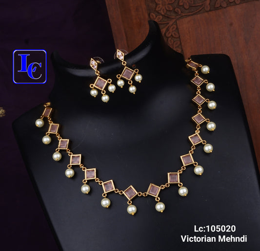 Royal Garden Glow Pearl Drop Necklace - TheFindify