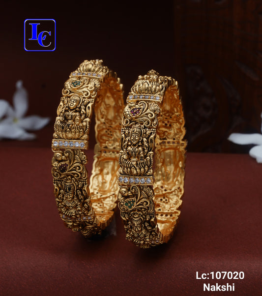Tripura Sundari Nakshi Bangles – Matte Finish Nakshi Bangles