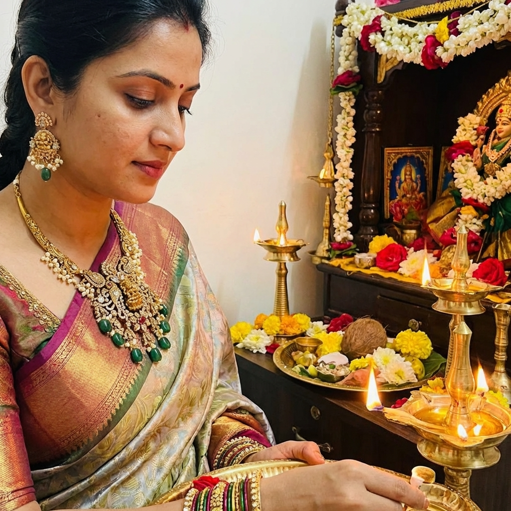 Victorian Mehndi Golden Necklace Set – Antique Bridal Jewelry for Weddings & Festive Wear
