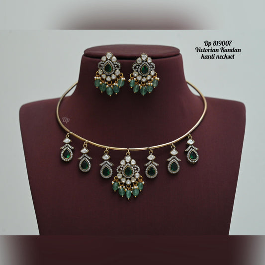 Victorian Necklace Kundan Kanli Neckset - TheFindify