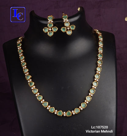 Finest Quality Victorian Mehndi Necklace Set - TheFindify