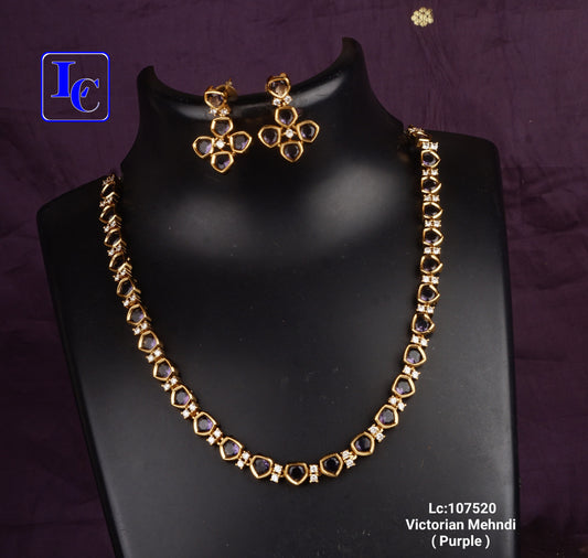 Finest Quality Victorian Mehndi Necklace Set - TheFindify