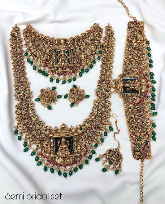 Matt Finish Bridal Jewelry Set (6 pcs) - TheFindify