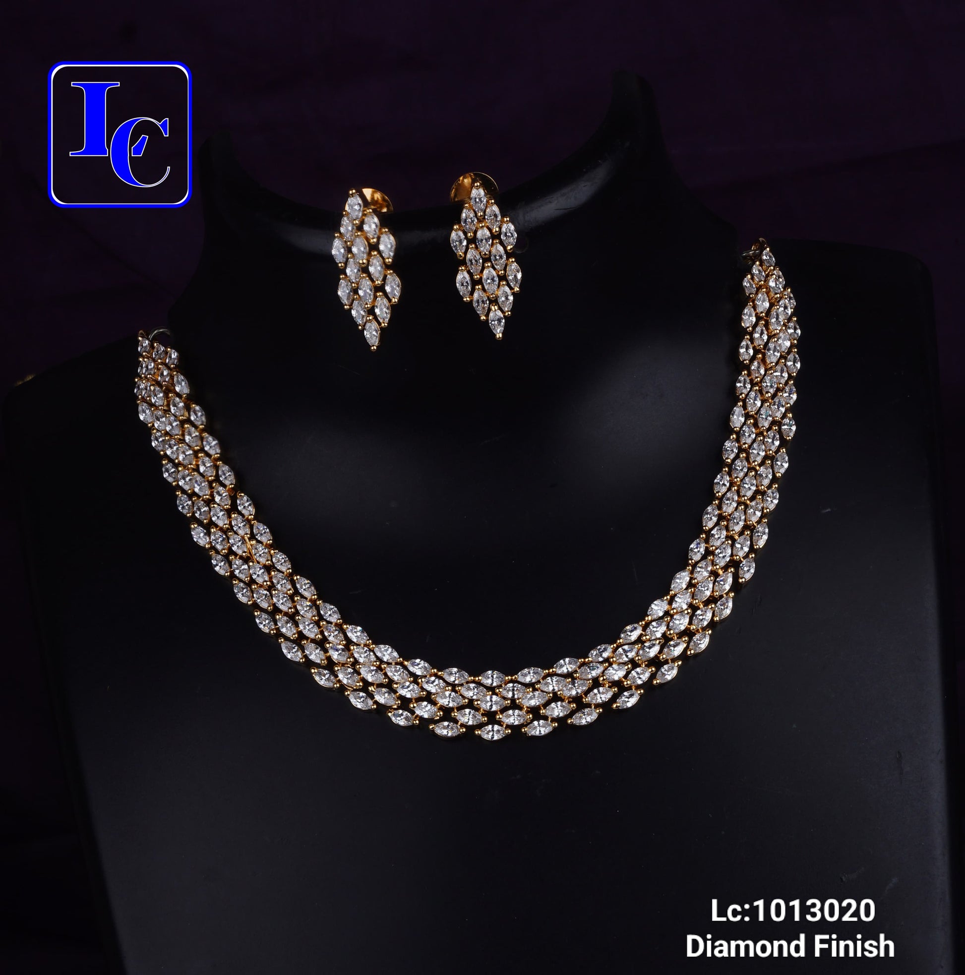 Crystal Mesh Charm Necklace Set - TheFindify
