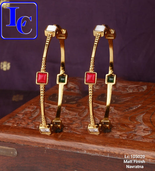 Elegant Traditional Navratna Bangles - TheFindify