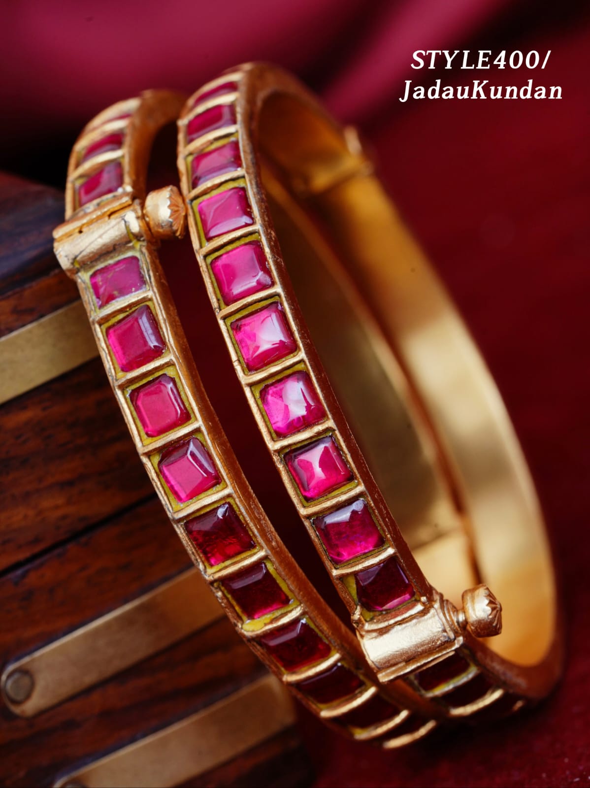 Jadau Kundan Bangles - TheFindify