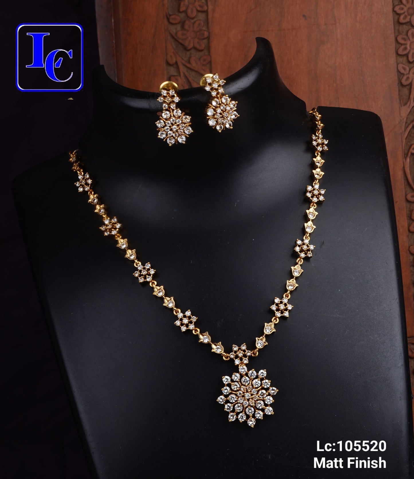 Golden Galaxy Star Statement Necklace Set