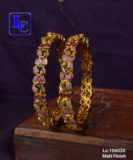 Gleaming Lotus Golden Bangles - TheFindify