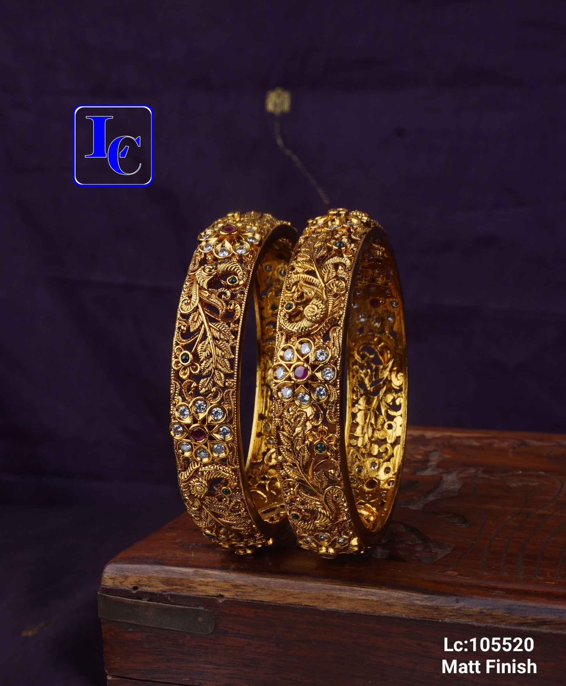 Ember Shine Matt Finish Bangles - TheFindify