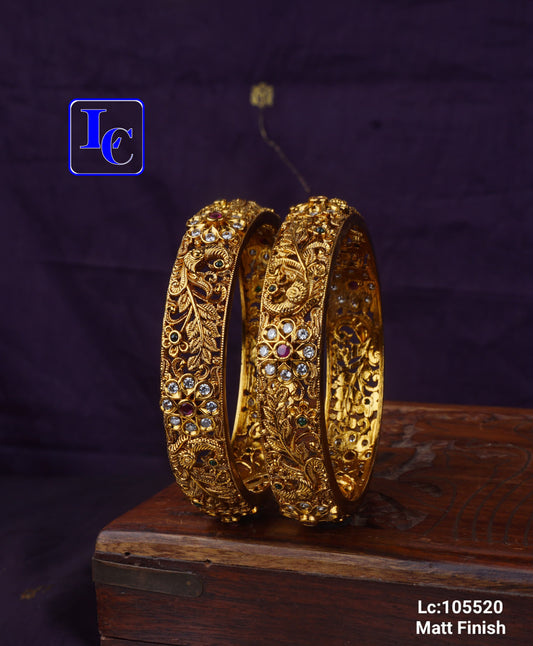 Ember Shine Matt Finish Bangles - TheFindify