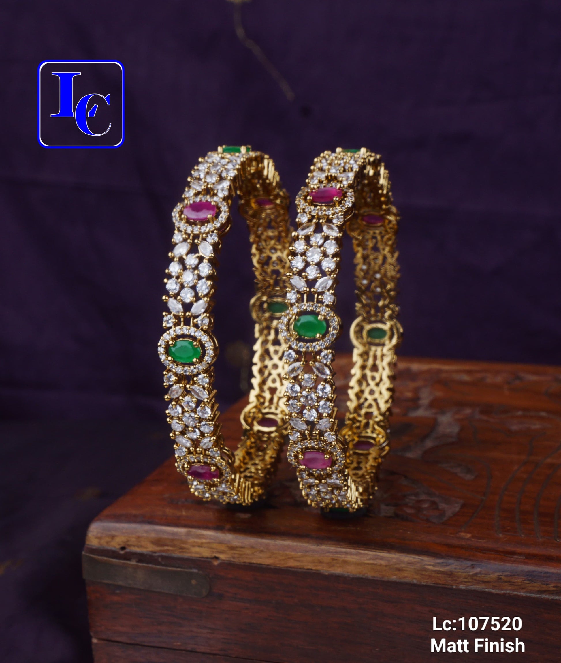 Golden Aura Matt Finish Bangles - TheFindify
