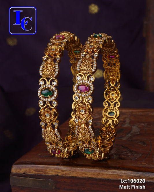 Goddess Lakshmi Matt Finish Bangles - TheFindify