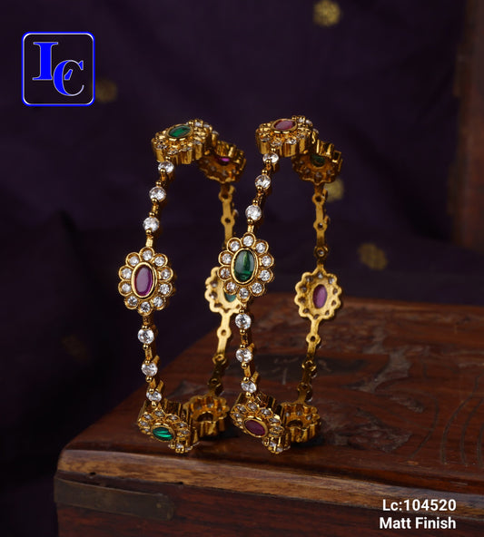 Sunflower Stone Matt Finish Bangles - TheFindify
