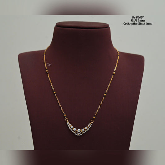 Nazakat Black Beads Chain - TheFindify