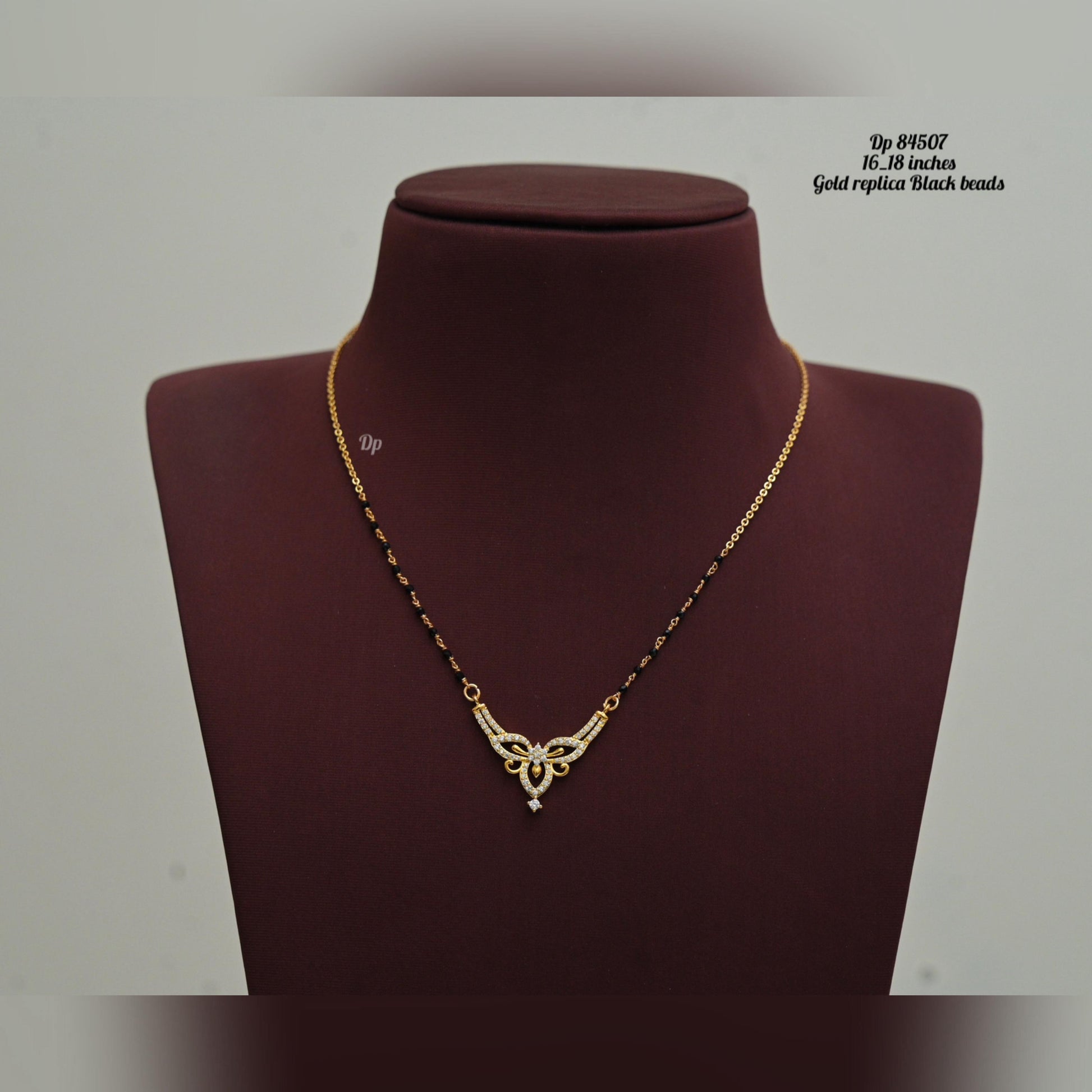 Reeva Radiance Black Beads Chain - TheFindify