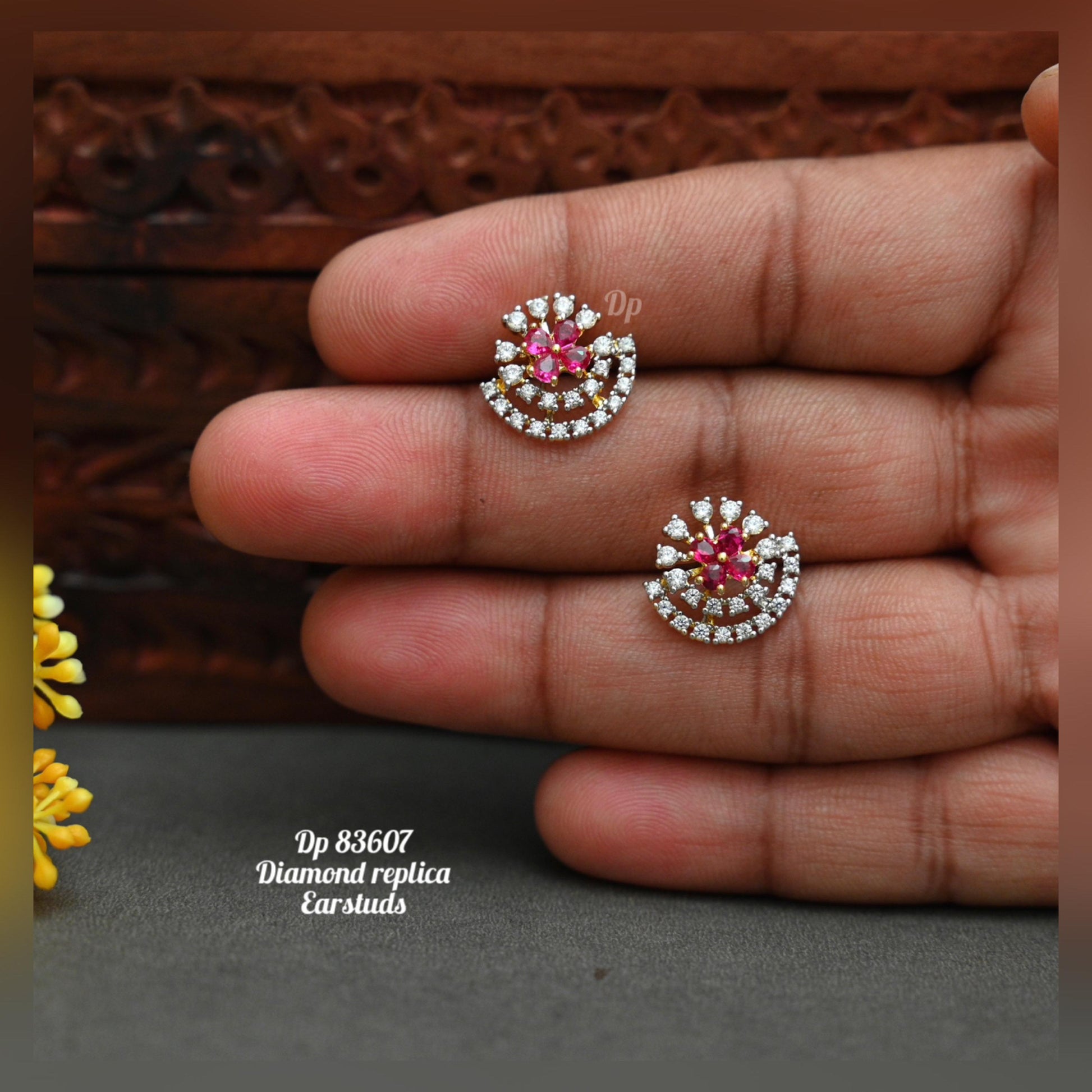 Diamond Finish Ear Studs - TheFindify