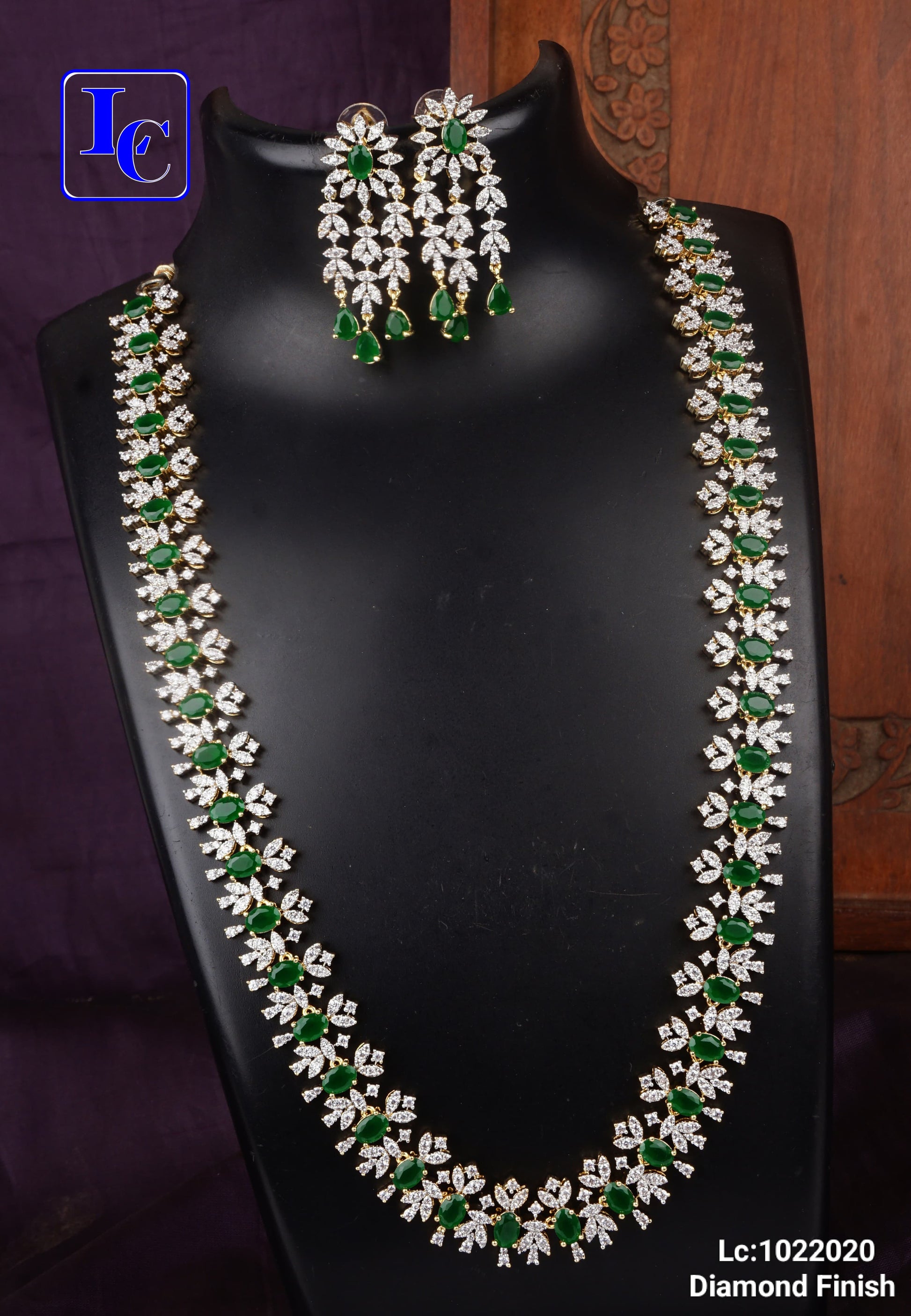 Petal Gleam American Diamond Finish Necklace - TheFindify