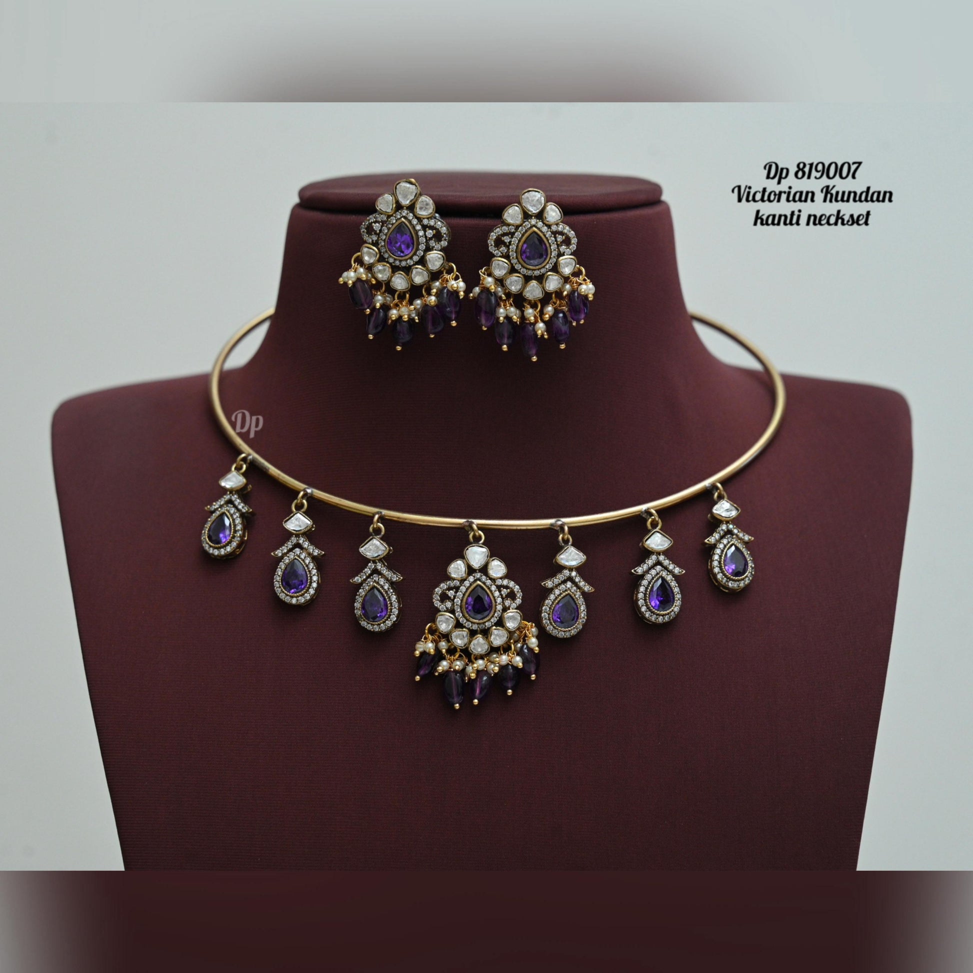 Victorian Necklace Kundan Kanli Neckset - TheFindify