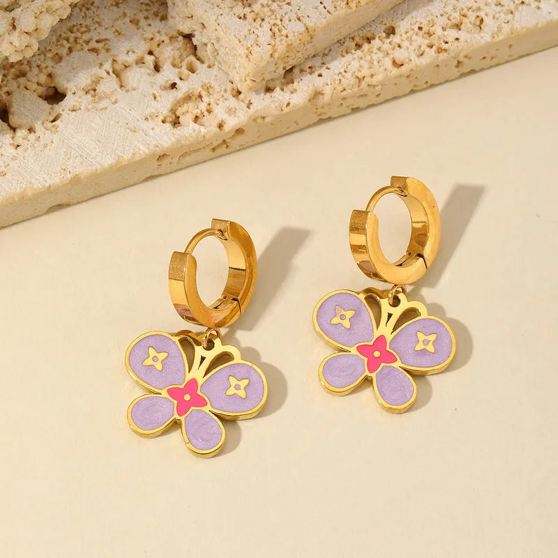 Butterfly & Flower Charm Necklace &, Bracelet Set - TheFindify
