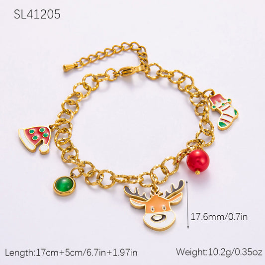 Festive Christmas Charm Bracelet