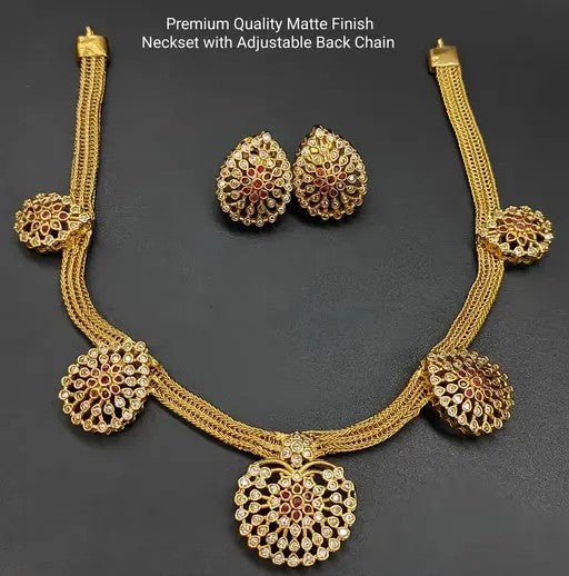 Glow Curve Nan Tadu Necklace With Earrings - TheFindify