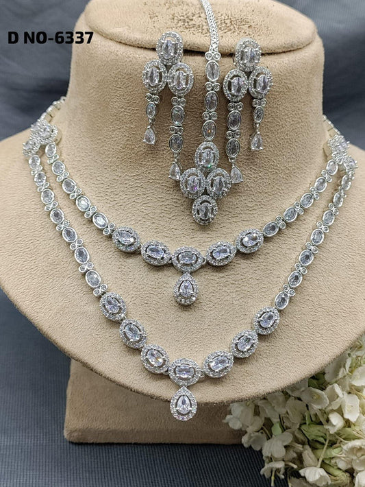 Classic Brilliance American Diamond Necklace