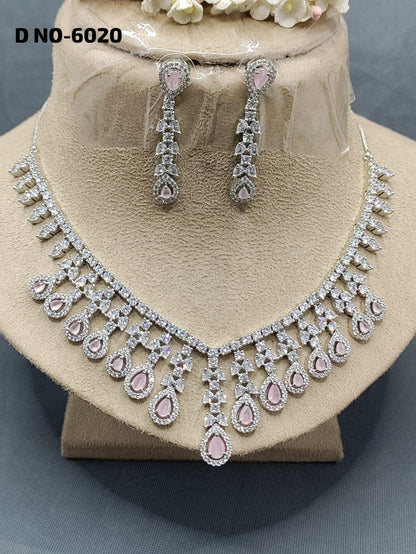 Radiant Raindrop Diamond Necklace Set