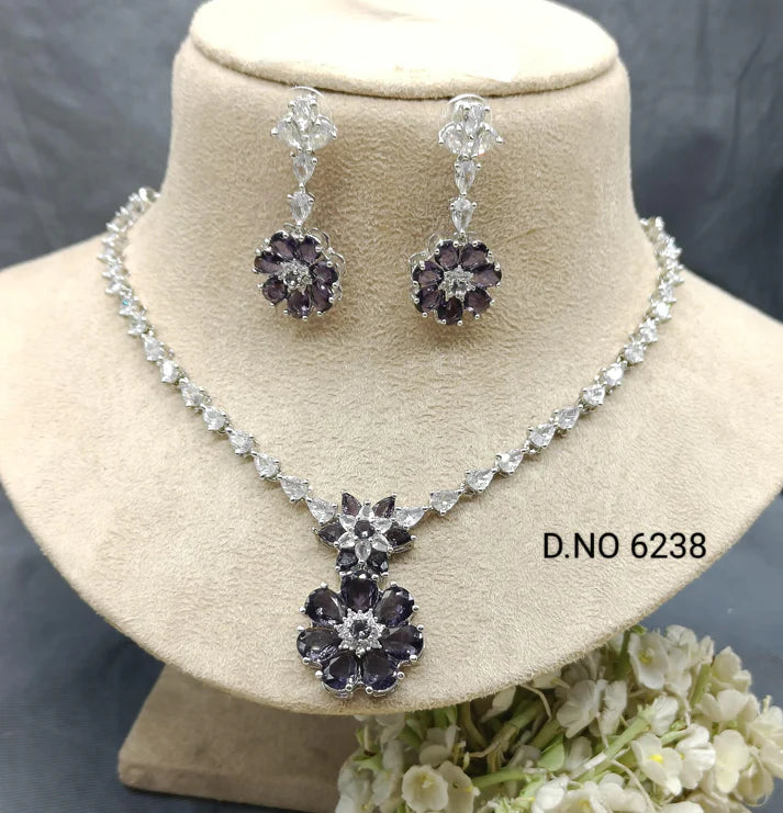 Opulent Gleam American Diamond Necklace