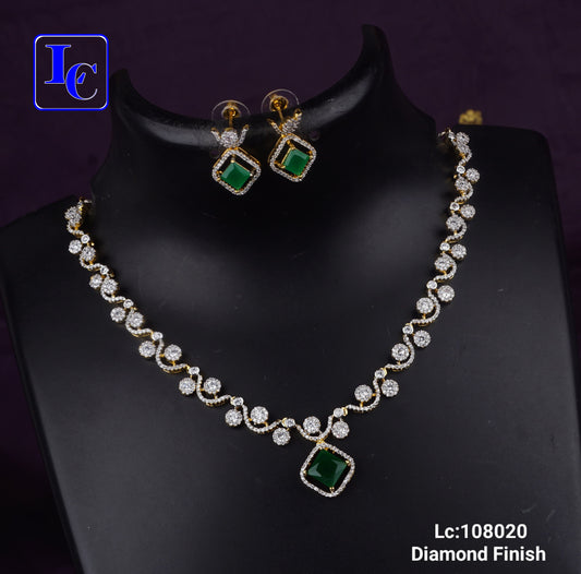 EternaShine Floral Diamond Finish Necklace - TheFindify
