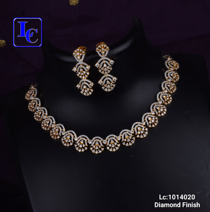 Celestia Spark Diamond Finish Necklace - TheFindify