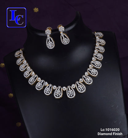 Celestia Spark Diamond Finish Necklace - TheFindify