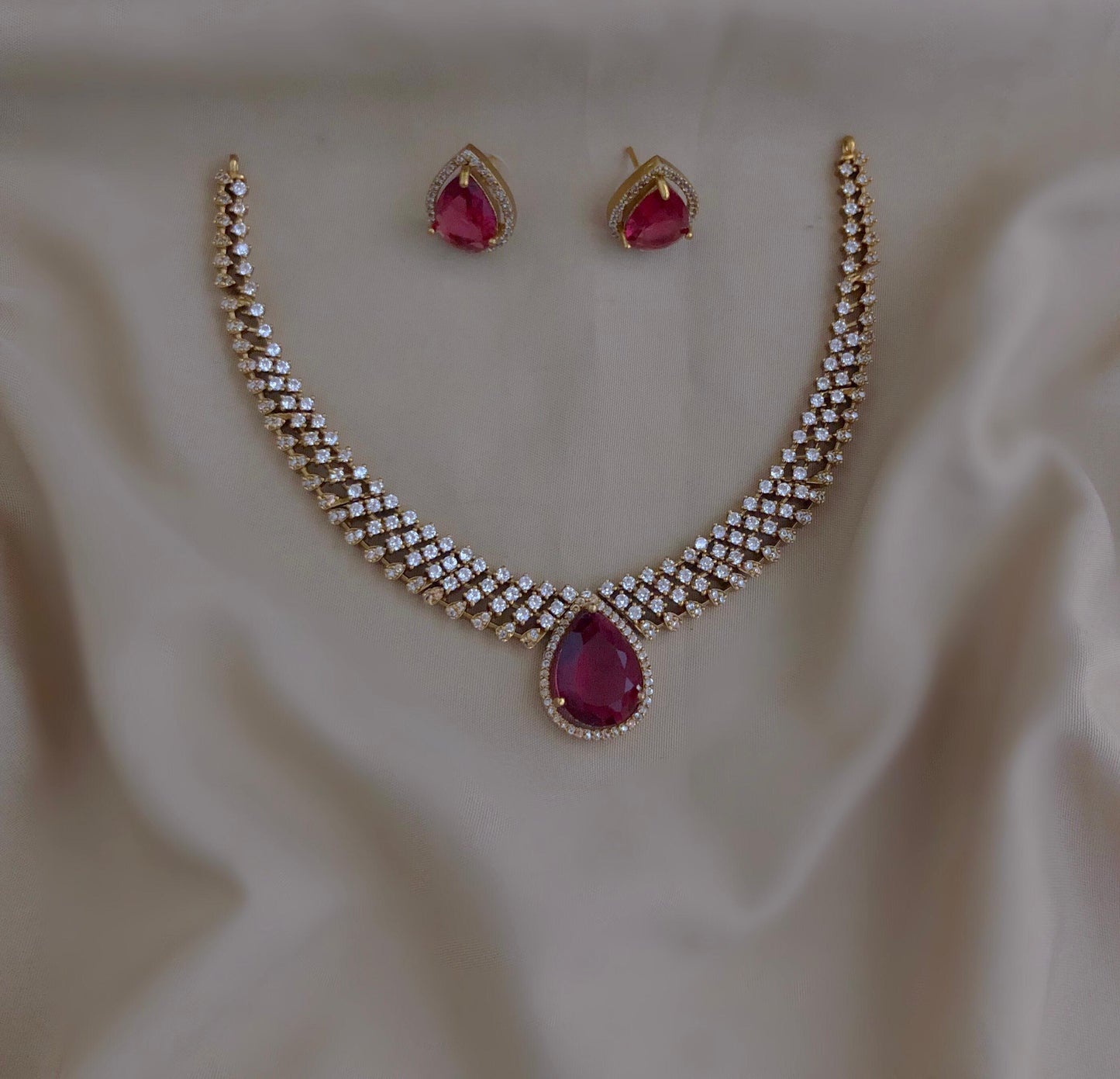Crystal Charm Cascades Necklace - TheFindify