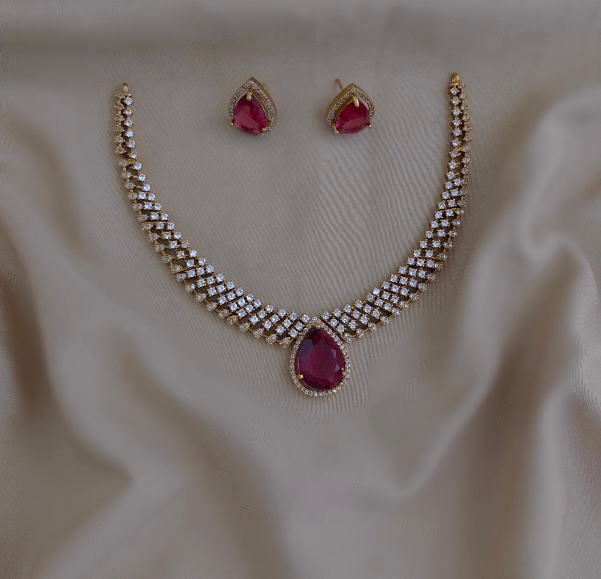 Crystal Charm Cascades Necklace - TheFindify