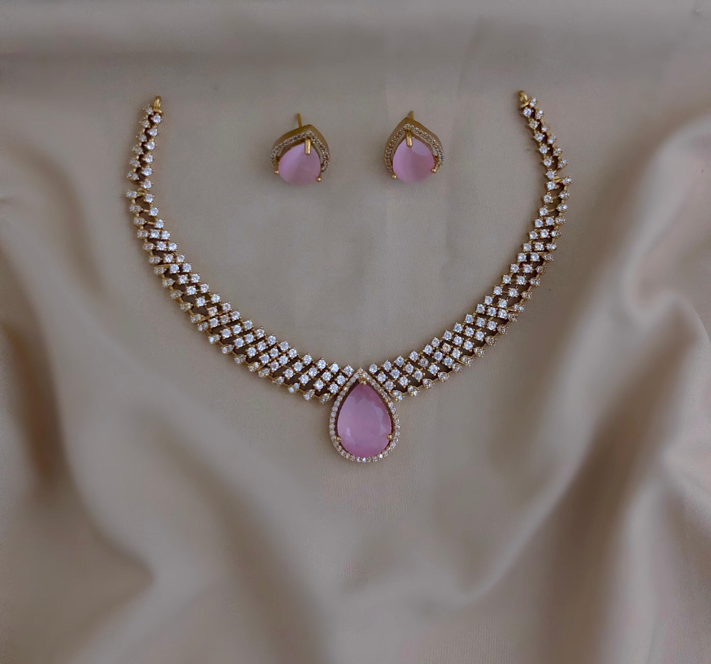 Crystal Charm Cascades Necklace - TheFindify