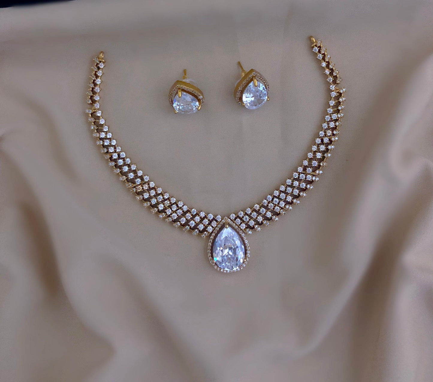 Crystal Charm Cascades Necklace - TheFindify