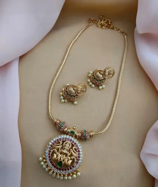 Lakshmi Devi Doller Necklace Set - TheFindify