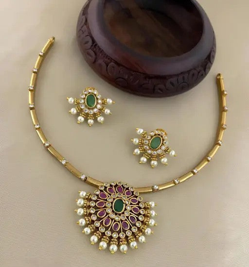 Beautiful Kada Necklace with earrings - TheFindify