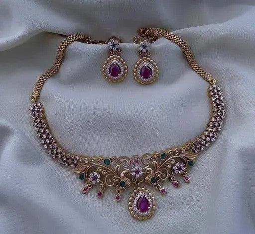 Choker & Earrings Combo Set - TheFindify