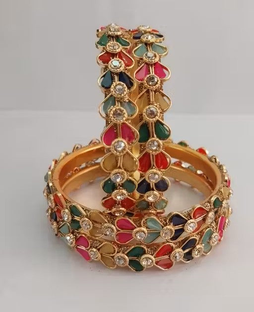 THEFINDIFY's Multicolor Butterfly Bangles Kada Set