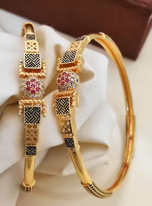 Gold Plated Designer Bangles