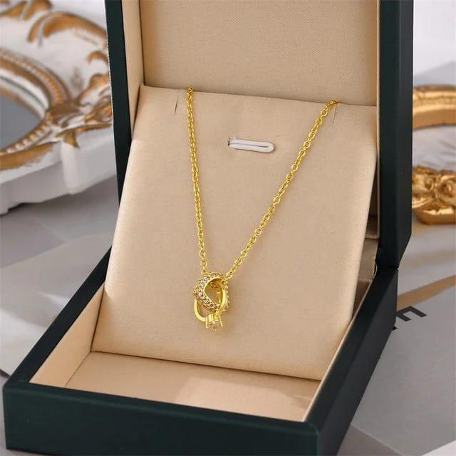 Linked in Love Anti Tarnish 18k Gold Plated Necklace