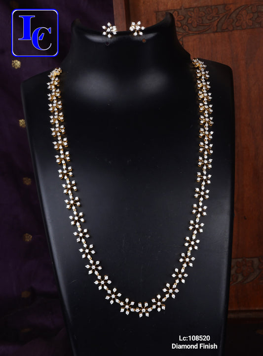 Mini Star American Diamond Long Necklace - TheFindify