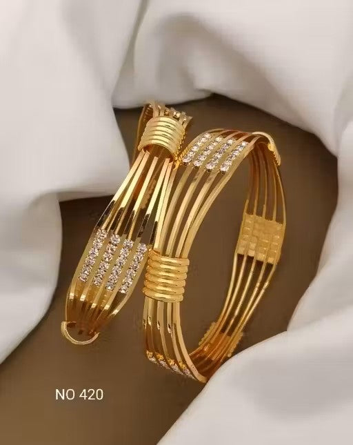 Gold Plated American Diamond Bangles