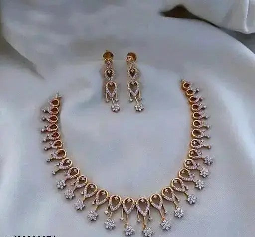 Classic Choker Necklace with Traditional Earrings - TheFindify