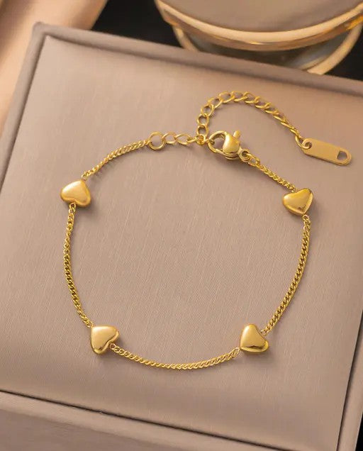 Anti Tarnish Mini Hearts Bracelet - TheFindify